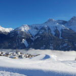 Wunderbare Winterstimmung im verschneiten Sent
