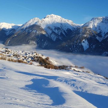 Sent versinkt im Schnee
