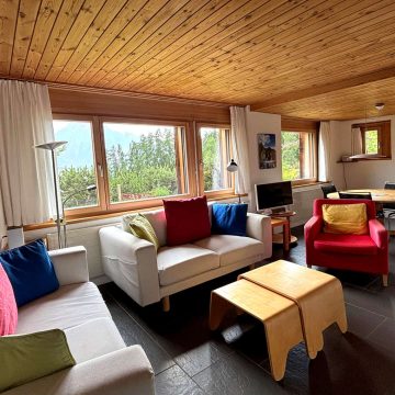 Das Wohnzimmer mit TV, 2 Sofas & gemütlichem Sessel